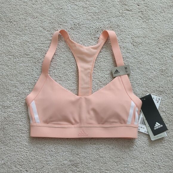 NWT Adidas All Me 3 Stripes Bra Size XS - Picture 1 of 7